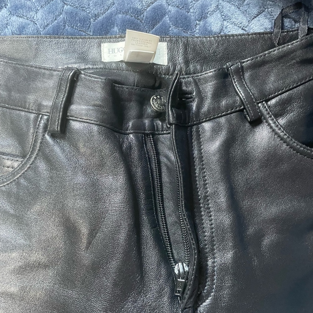 HUGO BUSCATI black leather pants - Picture 6 of 6